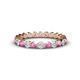 1 - Valerie 2.70 mm Pink Tourmaline and Lab Grown Diamond Eternity Band 