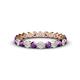 1 - Valerie 2.70 mm Amethyst and Lab Grown Diamond Eternity Band 