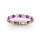 2 - Valerie 2.70 mm Amethyst and Lab Grown Diamond Eternity Band 