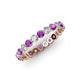 3 - Valerie 2.70 mm Amethyst and Lab Grown Diamond Eternity Band 