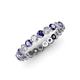 3 - Valerie 2.70 mm Iolite and Lab Grown Diamond Eternity Band 