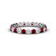 1 - Valerie 2.70 mm Red Garnet and Lab Grown Diamond Eternity Band 