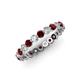 3 - Valerie 2.70 mm Red Garnet and Lab Grown Diamond Eternity Band 