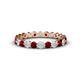 1 - Valerie 2.70 mm Red Garnet and Lab Grown Diamond Eternity Band 