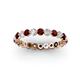 2 - Valerie 2.70 mm Red Garnet and Lab Grown Diamond Eternity Band 