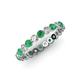 3 - Valerie 2.70 mm Emerald and Lab Grown Diamond Eternity Band 
