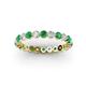 2 - Valerie 2.70 mm Emerald and Lab Grown Diamond Eternity Band 