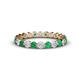 1 - Valerie 2.70 mm Emerald and Lab Grown Diamond Eternity Band 
