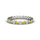 1 - Valerie 2.70 mm Yellow Sapphire and Lab Grown Diamond Eternity Band 