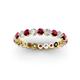 2 - Valerie 2.70 mm Ruby and Lab Grown Diamond Eternity Band 