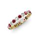 3 - Valerie 2.70 mm Ruby and Lab Grown Diamond Eternity Band 