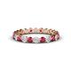 1 - Valerie 2.70 mm Ruby and Lab Grown Diamond Eternity Band 