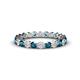 1 - Valerie 2.70 mm Blue and White Lab Grown Diamond Eternity Band 