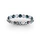 2 - Valerie 2.70 mm Blue and White Lab Grown Diamond Eternity Band 