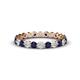 1 - Valerie 2.70 mm Blue Sapphire and Lab Grown Diamond Eternity Band 