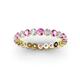 2 - Valerie 2.70 mm Pink Sapphire and Lab Grown Diamond Eternity Band 