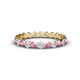 1 - Valerie 2.70 mm Pink Tourmaline and Lab Grown Diamond Eternity Band 