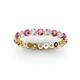 2 - Valerie 2.70 mm Pink Tourmaline and Lab Grown Diamond Eternity Band 