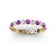 2 - Valerie 2.70 mm Amethyst and Lab Grown Diamond Eternity Band 
