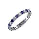 3 - Audrey 3.40 mm Blue Sapphire and Lab Grown Diamond U Prong Eternity Band 