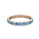 2 - Audrey 3.40 mm Blue Topaz and Lab Grown Diamond U Prong Eternity Band 