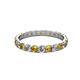 2 - Audrey 3.40 mm Citrine and Lab Grown Diamond U Prong Eternity Band 