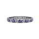 1 - Audrey 3.40 mm Iolite and Lab Grown Diamond U Prong Eternity Band 