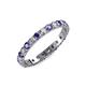 3 - Audrey 3.40 mm Iolite and Lab Grown Diamond U Prong Eternity Band 
