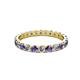2 - Audrey 3.40 mm Iolite and Lab Grown Diamond U Prong Eternity Band 