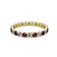 2 - Audrey 3.40 mm Red Garnet and Lab Grown Diamond U Prong Eternity Band 