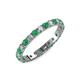 3 - Audrey 3.40 mm Emerald and Lab Grown Diamond U Prong Eternity Band 