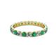 2 - Audrey 3.40 mm Emerald and Lab Grown Diamond U Prong Eternity Band 