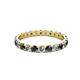 2 - Audrey 3.40 mm Black and White Lab Grown Diamond U Prong Eternity Band 