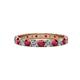 1 - Audrey 3.40 mm Ruby and Lab Grown Diamond U Prong Eternity Band 