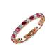 3 - Audrey 3.40 mm Ruby and Lab Grown Diamond U Prong Eternity Band 