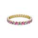 2 - Audrey 3.40 mm Pink Sapphire and Lab Grown Diamond U Prong Eternity Band 
