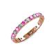 3 - Audrey 3.40 mm Pink Sapphire and Lab Grown Diamond U Prong Eternity Band 