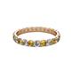 2 - Audrey 3.40 mm Citrine and Lab Grown Diamond U Prong Eternity Band 