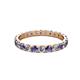 2 - Audrey 3.40 mm Iolite and Lab Grown Diamond U Prong Eternity Band 