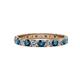 1 - Audrey 3.40 mm Blue and White Lab Grown Diamond U Prong Eternity Band 