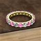2 - Audrey 3.80 mm Pink Sapphire and Lab Grown Diamond U Prong Eternity Band 