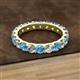 2 - Audrey 3.80 mm Blue Topaz and Lab Grown Diamond U Prong Eternity Band 