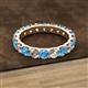 2 - Audrey 3.80 mm Blue Topaz and Lab Grown Diamond U Prong Eternity Band 