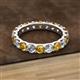 2 - Audrey 3.80 mm Citrine and Lab Grown Diamond U Prong Eternity Band 