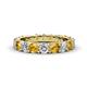 1 - Audrey 3.80 mm Citrine and Lab Grown Diamond U Prong Eternity Band 