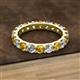 2 - Audrey 3.80 mm Citrine and Lab Grown Diamond U Prong Eternity Band 