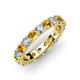 3 - Audrey 3.80 mm Citrine and Lab Grown Diamond U Prong Eternity Band 