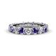 1 - Audrey 3.80 mm Iolite and Lab Grown Diamond U Prong Eternity Band 
