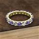 2 - Audrey 3.80 mm Iolite and Lab Grown Diamond U Prong Eternity Band 