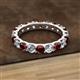 2 - Audrey 3.80 mm Red Garnet and Lab Grown Diamond U Prong Eternity Band 